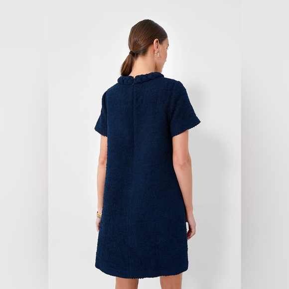 Tuckernuck Navy Tweed Jackie Dress Size large NWT - Picture 4 of 11